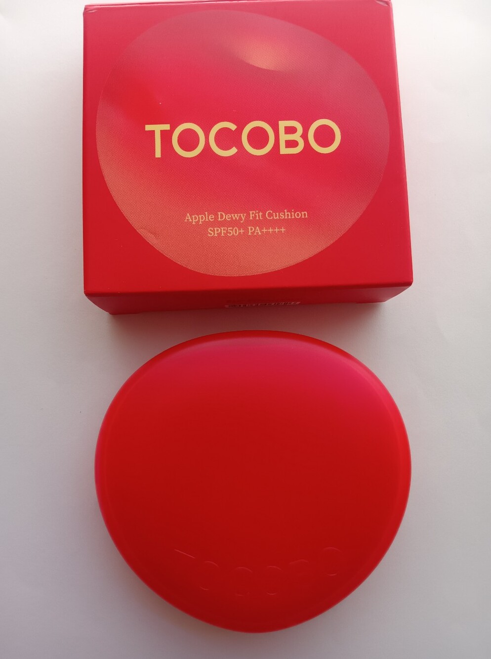 TOCOBO Apple Dewy Fit Foundation Cushion, 23 honey, K Beauty Compact Face Makeup